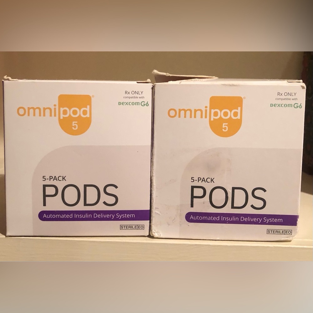Omnipod 5- (2 boxes) 5-pack 10 total pods New and Sealed Exp 2/2024 and 4/2024